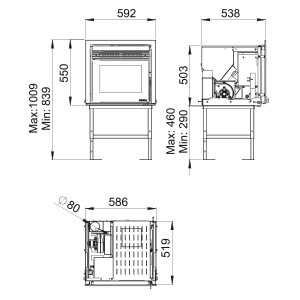 Estufa de pellets Insertable 7kw